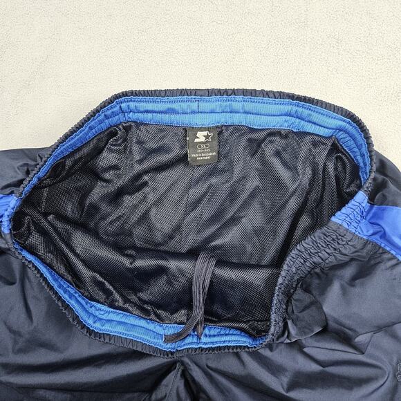 VTG Starter Track Pants Mens XL Blue Baggy Wide Leg Lined Skater Y2K Zip Ankle - Picture 5 of 15